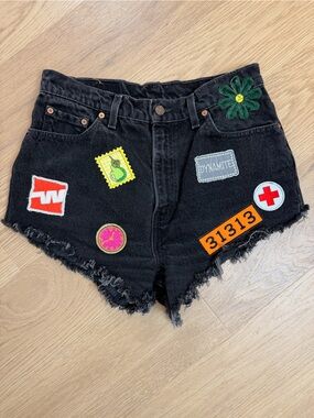 Levi's Patchwork Denim Cut‎ off Shorts